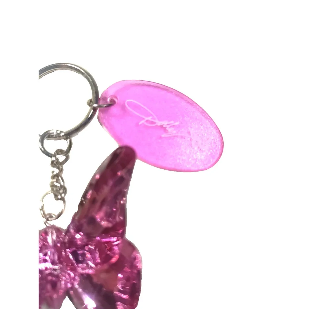 Dolly Butterfly Keychain Collectable Souvenir Plastic Pink Keychain - Picture 2 of 6